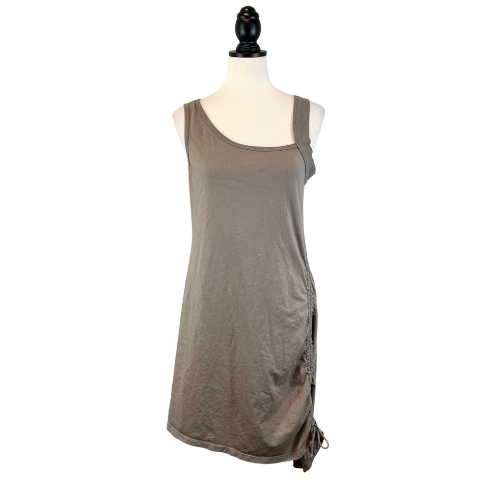 Prairie Underground Tank Dress Asymmetrical Taupe Brown Gray Cinched, Size L
